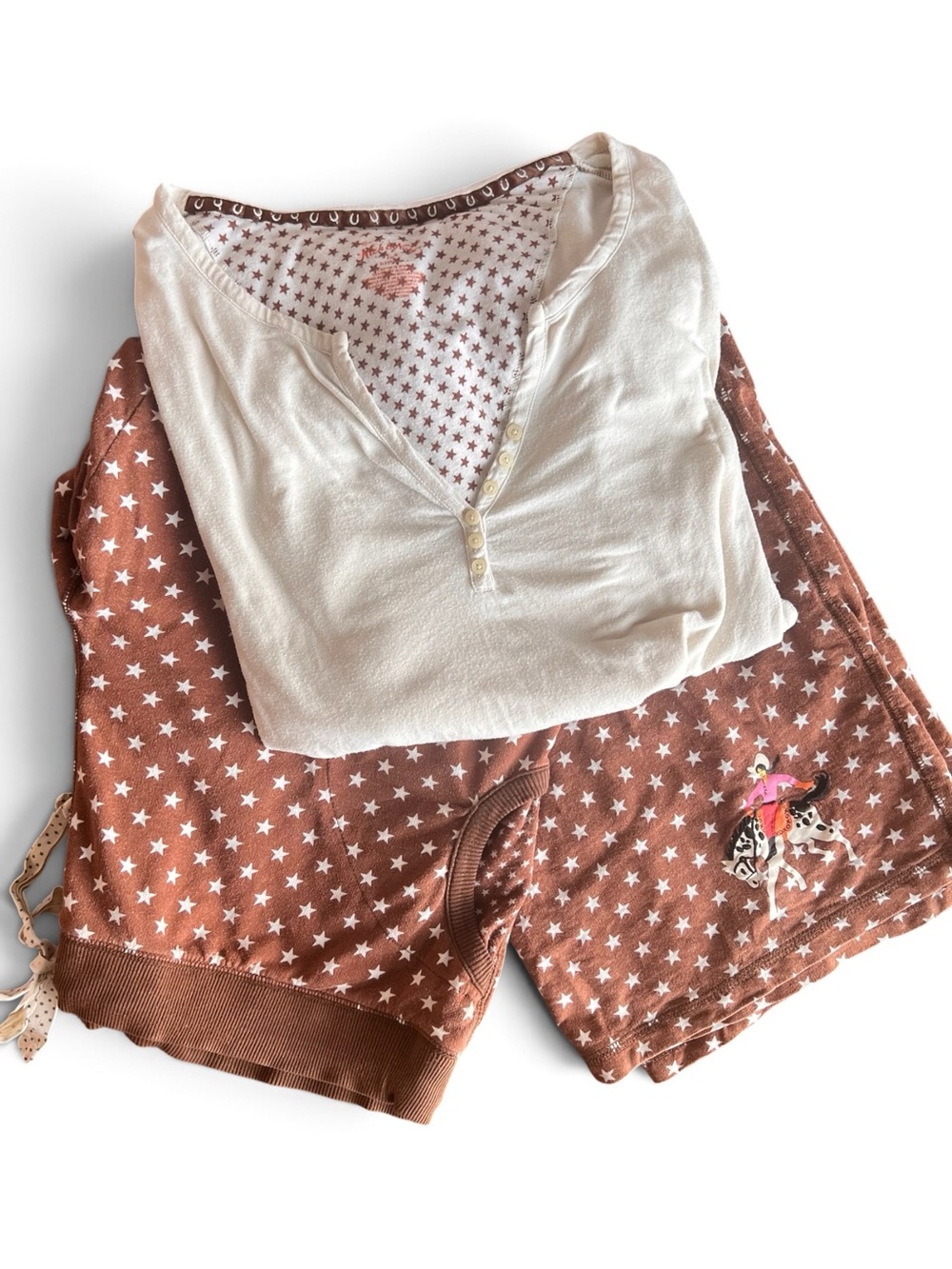 Nick & Nora Women XXL Pajama Set Cowgirl Horse Star Western Y2K Target Sleepwear